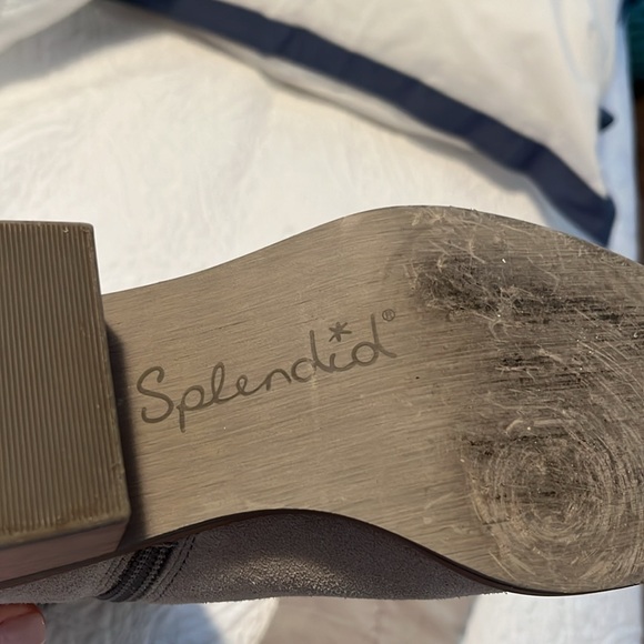 Gray suede boots - Picture 2 of 4